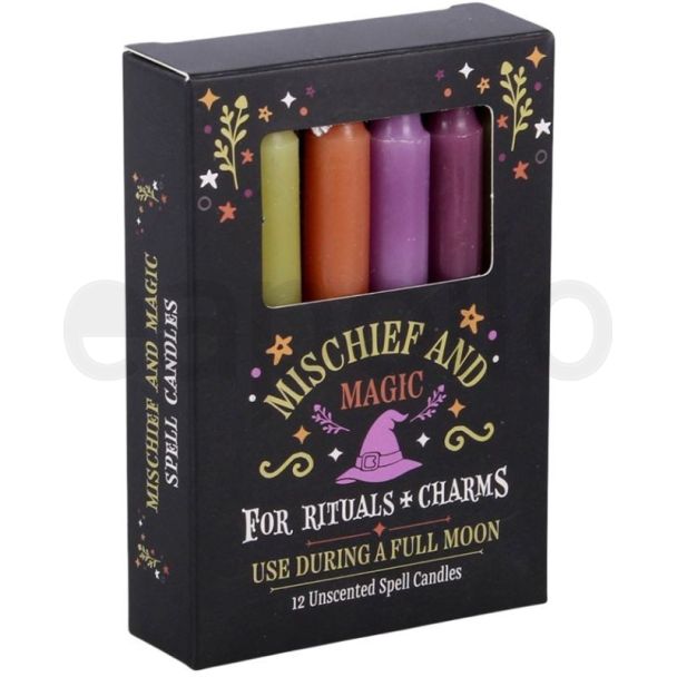 Mischief and Magic Spell Candles - Pack of 12