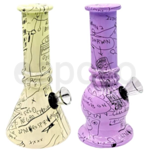 Mix Graffiti Glass Waterpipe (5.5 inch) - Assorted