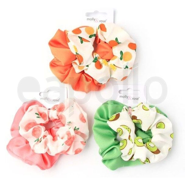 Molly & Rose Satin Scrunchies (Pack of 2) - Assorted 