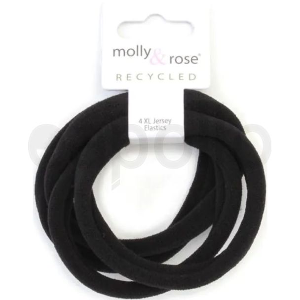 Molly & Rose Black Extra Large Jersey Ponios Elastics - 7cm