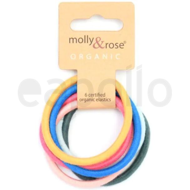 Molly & Rose Organic Cotton Elastics - Bright Assorted Colours (4.5cm)