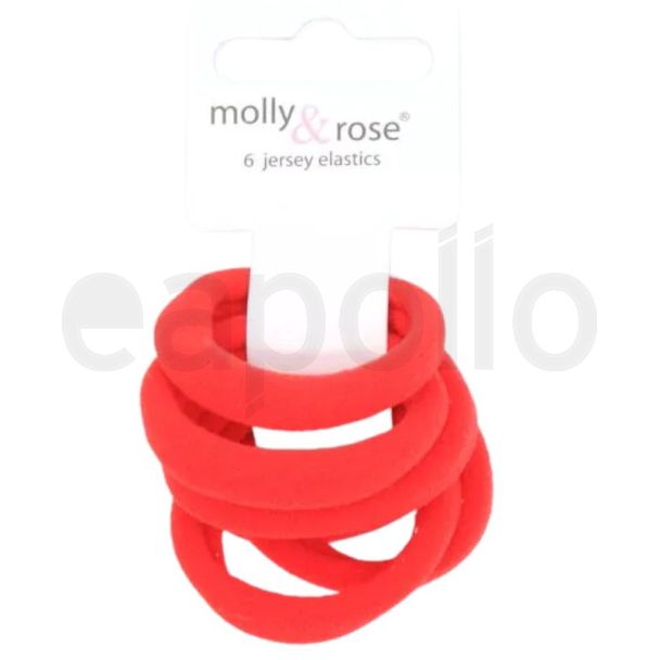 Molly & Rose Red Jersey Elastics (1cm) 