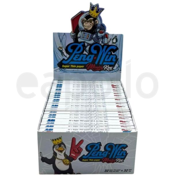 Monkey King - King Size Rolling Papers + Tips: Peng Win