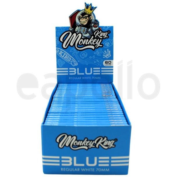 Monkey King Blue Regular Rolling White Papers (70 mm)