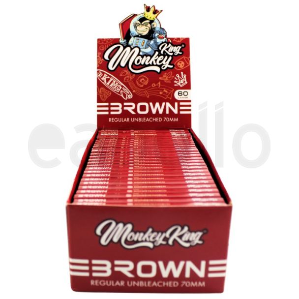 Monkey King Brown Regular Rolling Unbleached Papers (70 mm)