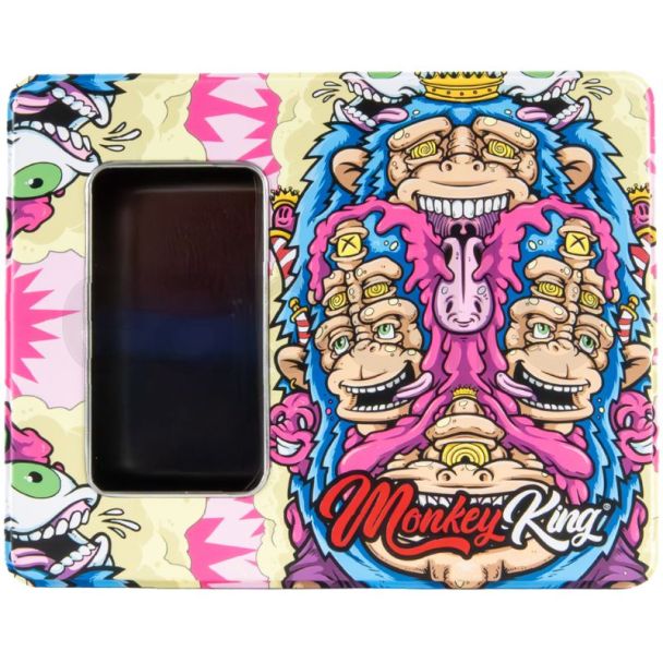 Monkey King Large Metal Storage Box -  Pink ( 195mm x 155mm x 45mm)