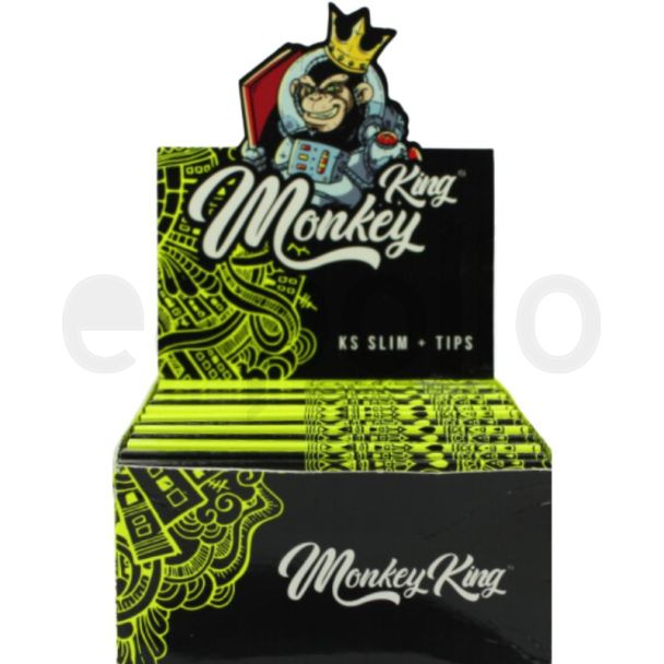 Monkey King Yellow Flower King Size Slim Paper + Tips