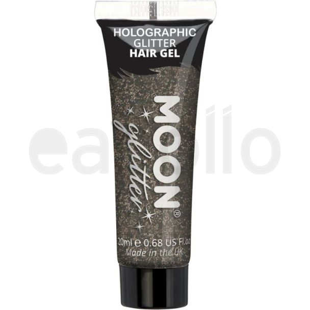 Moon Holographic Glitter Hair Gel - Black