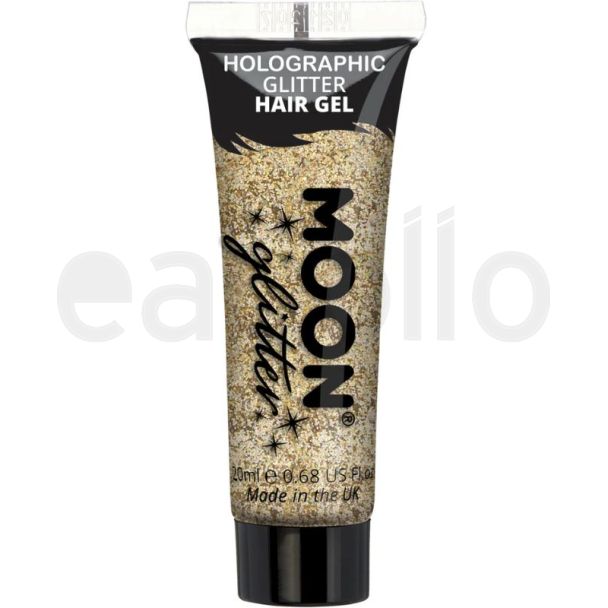 Moon Holographic Glitter Hair Gel - Gold