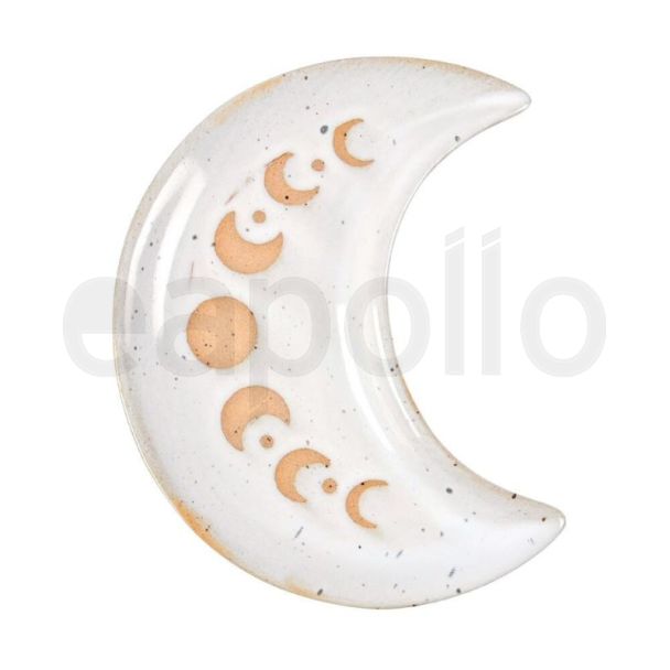 Moon Phase Crescent Ceramic Trinket Dish - 12cm
