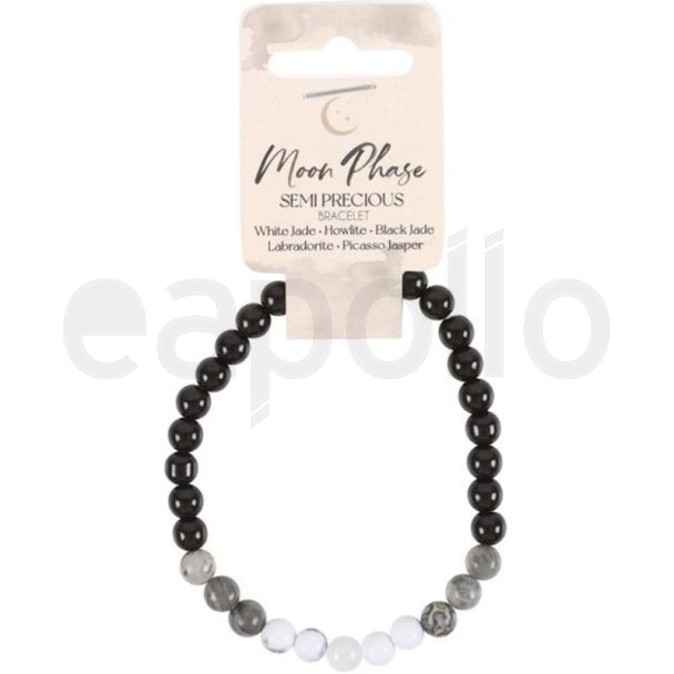 Moon Phase Crystal Stretch Bracelet