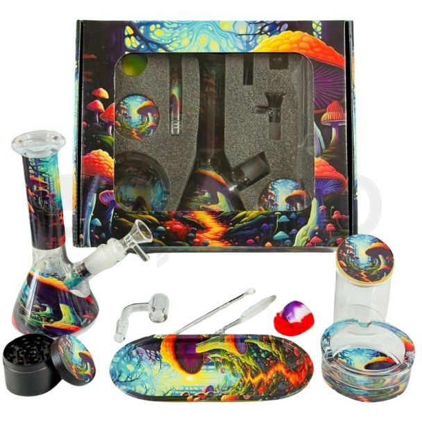 Mushroom Design 9 pcs Gift Set - Black