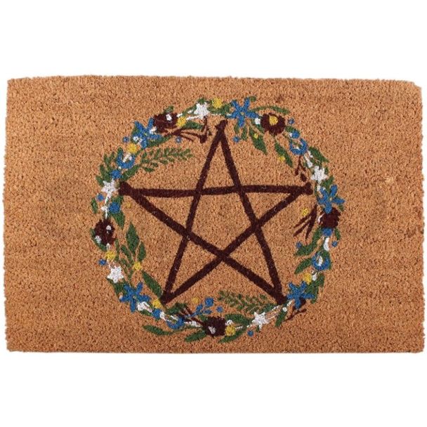 Natural Solstice Wreath Coir Doormat - 60cm