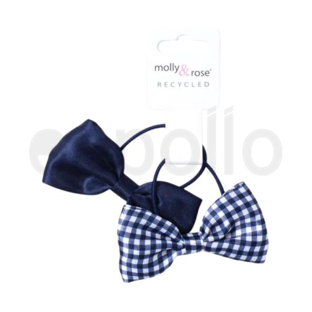 Navy Bow With Elastic (8.5cm) - Assorted