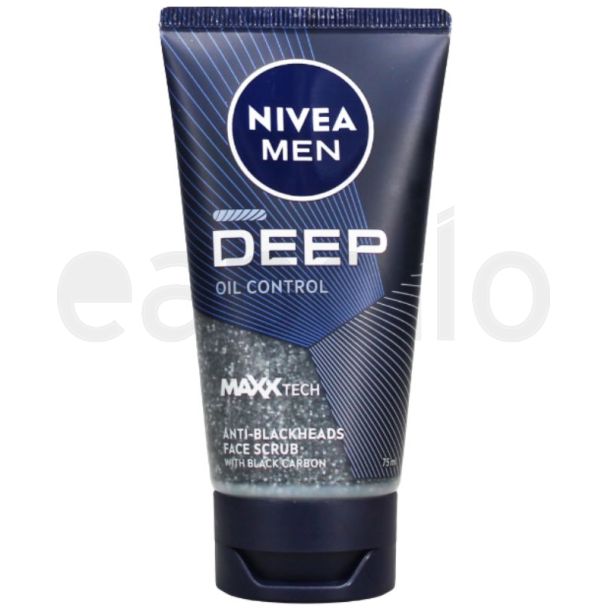 NIVEA Men Deep Anti-Blackhead Face Scrub with Black Carbon – 75ml
