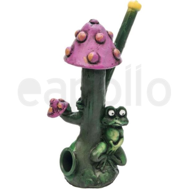 Novelty Wooden Pipe - "Funghi" (16cm)