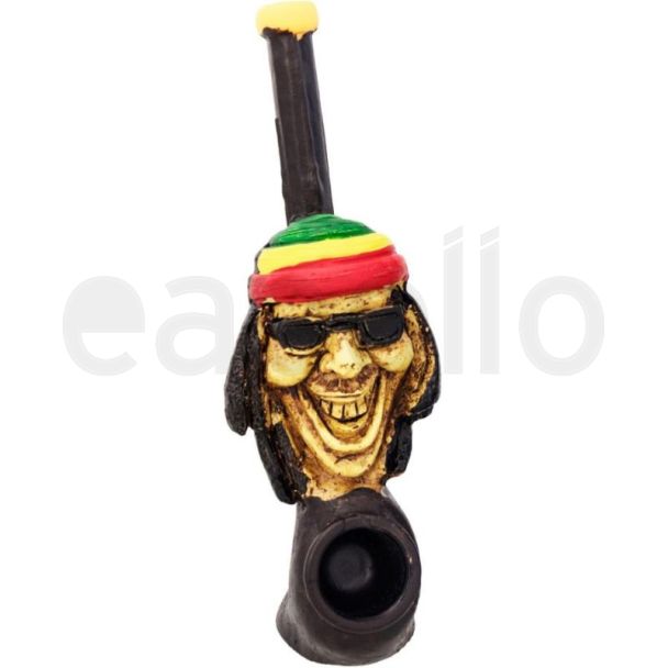 Novelty Wooden Pipe - "Jahman" (16cm)
