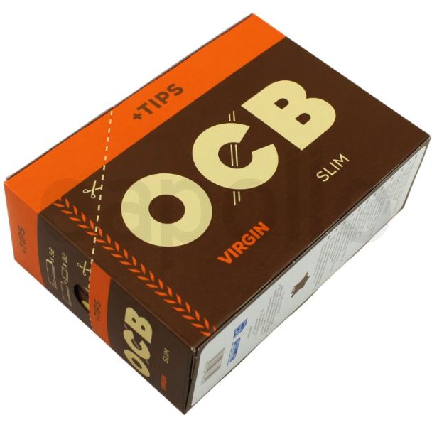 OCB Slim Virgin Unbleached Rolling Paper + Filter Tips 