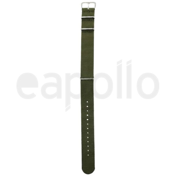 Olive Green NATO Replacement Nylon Watch Strap - 20mm