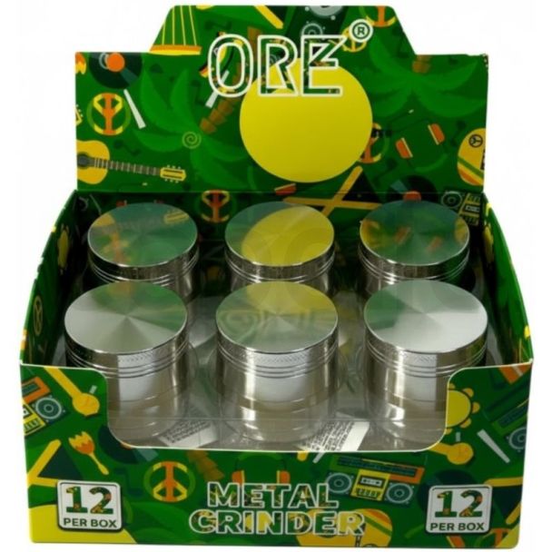 ORE 4-Part Plain Design Metal Mini Handmuller - Assorted (4x3.5cm)