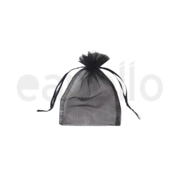 Organza Gift Bag - Black (15x11cm)