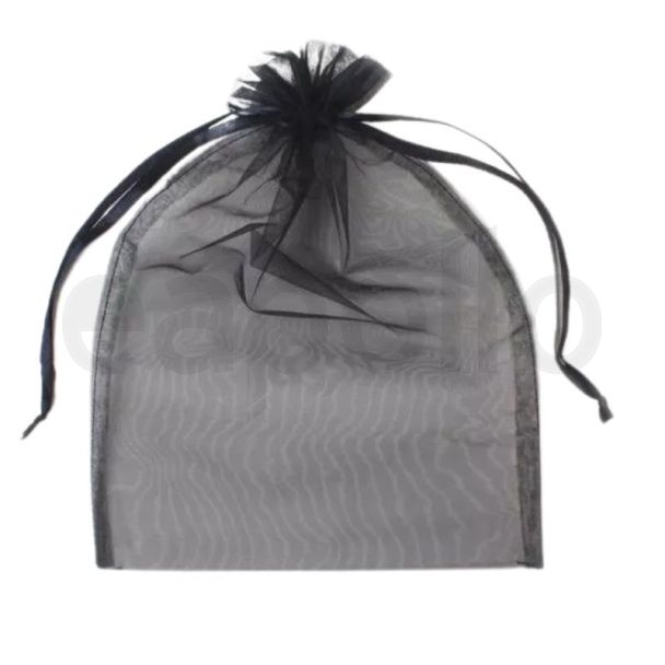 Organza Gift Bag - Black (30x21cm)