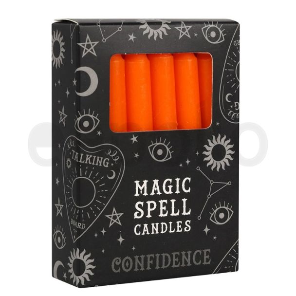 Orange Magic Spell Candles - Confidence (Pack of 12)