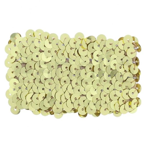 Pair Of Sequin Wide Wristbands (5cm) - Gold