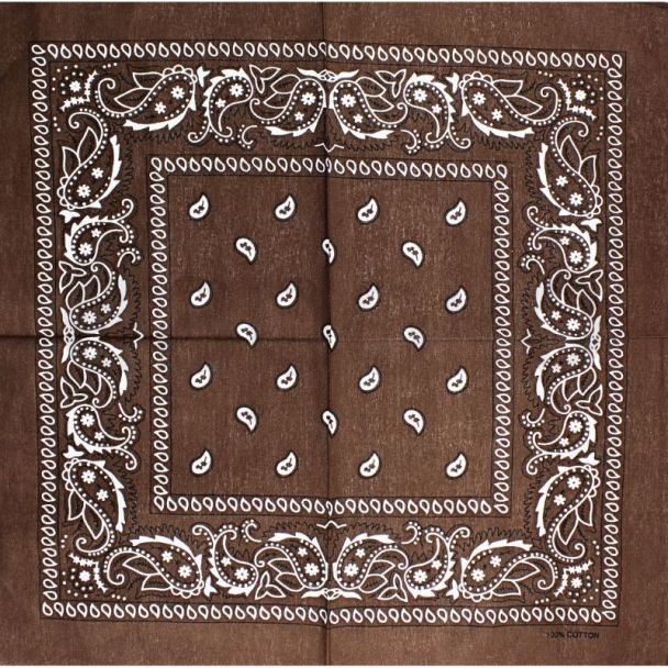 Paisley Bandana - Brown