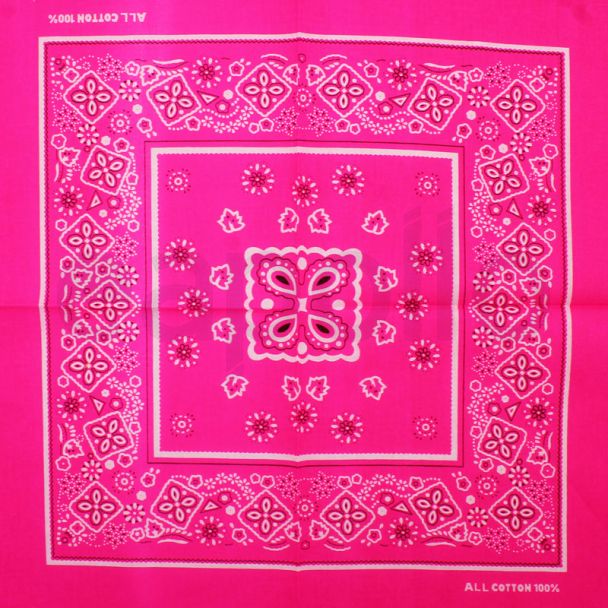 Paisley Bandana - Neon Pink