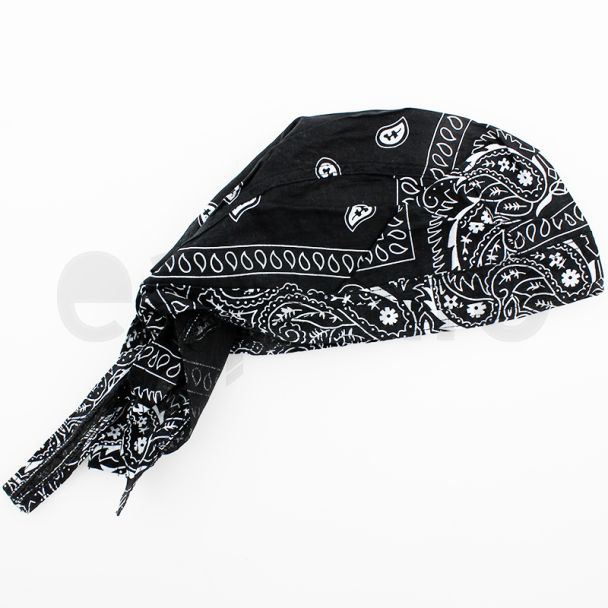 Paisley Print Zandana - Black & White