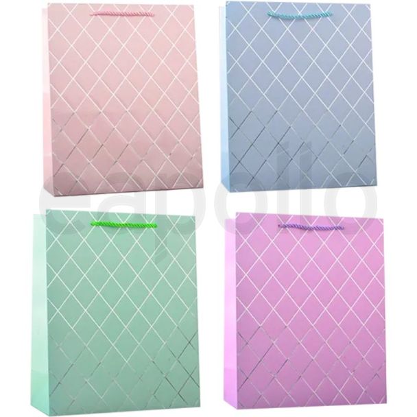Pastel Foiled Gift Bags – (Large) Assorted
