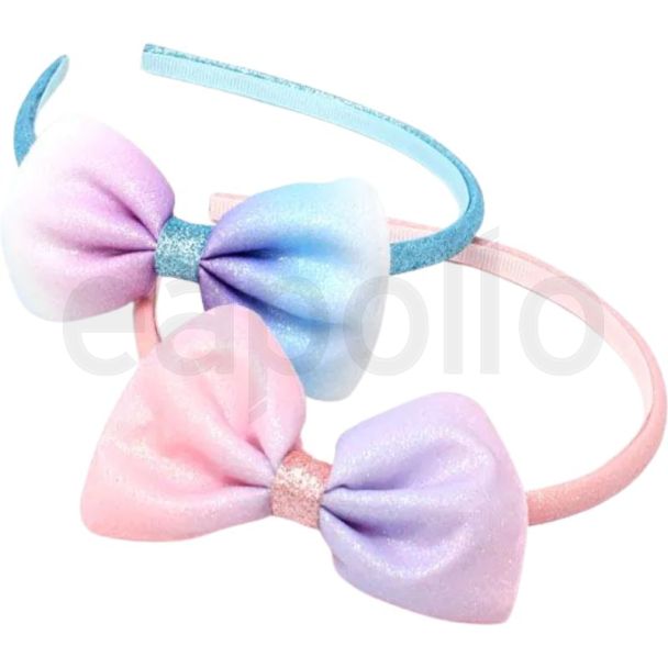 Pastel Ombre Glitter Bow Aliceband – 8mm