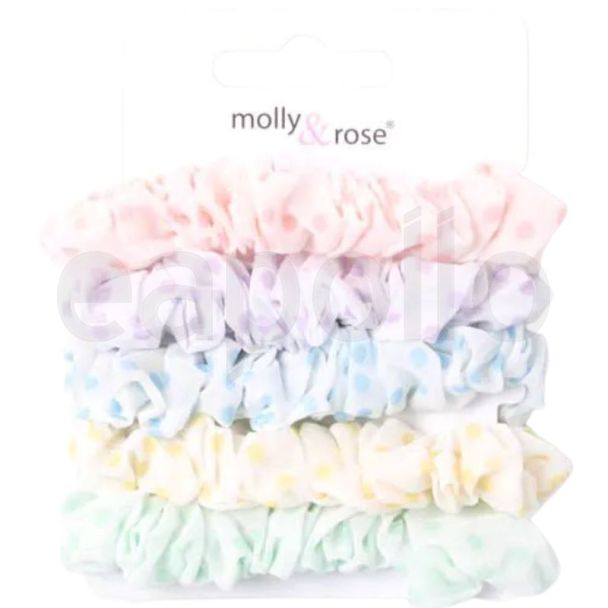 Pastel Polka Dot Hair Scrunchies (5.5cm)