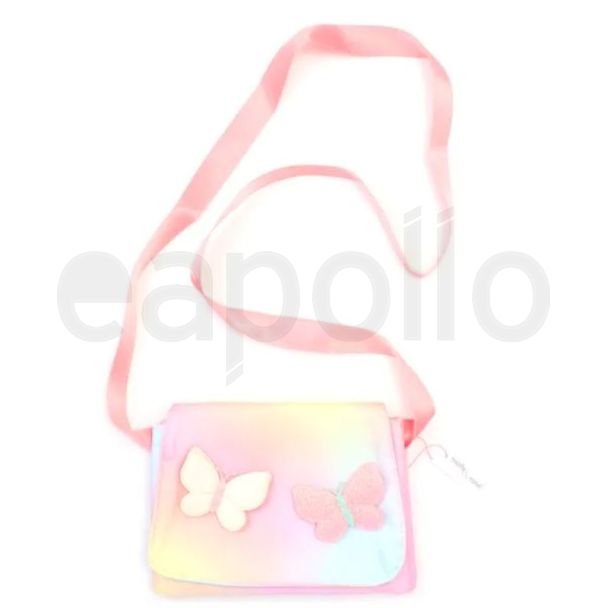 Children's Bag With Long Strap - Pastel Rainbow (17x11cm)