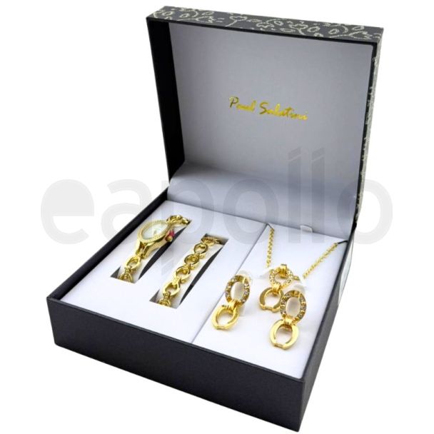 Paul Salatini Ladies Watch Gift Set - Gold (2355)