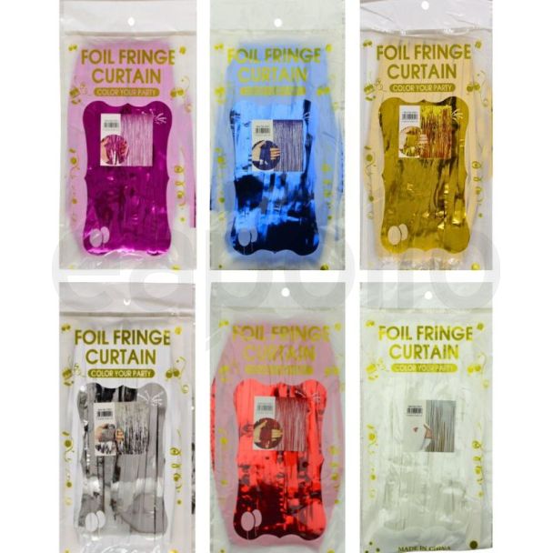 Foil Fringe Party Curtain - Assorted Colours (1 x 2 Meters) 