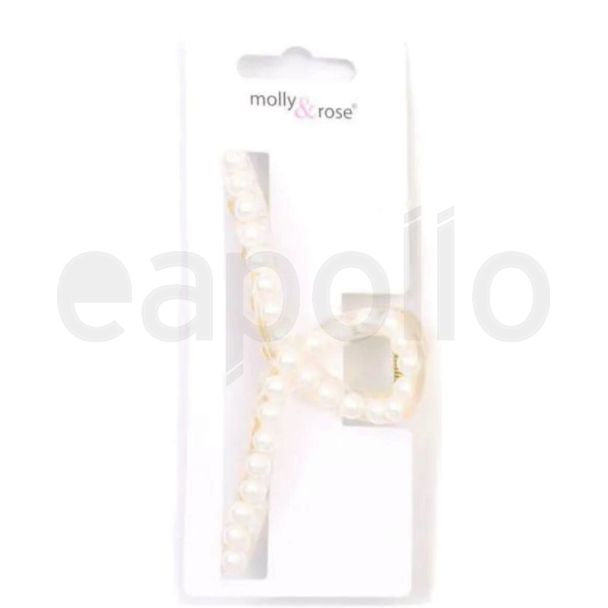 Pearl Beaded Looped Top Hair Clamp - 11cm