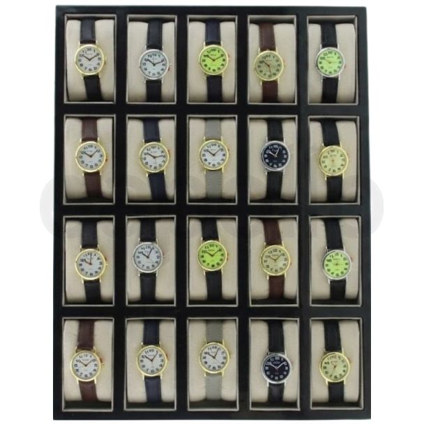 Pelex Ladies Leather Strap Display Box Watches - Assorted (2)