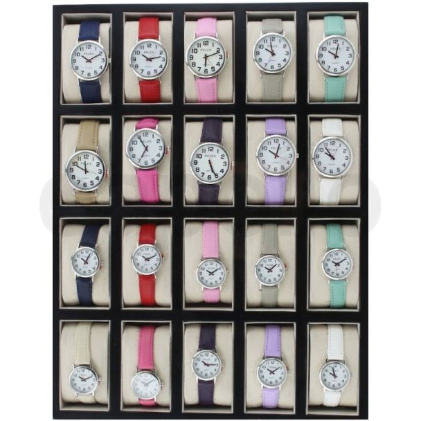Pelex Ladies & Unisex Leather Strap Display Box Watches - Assorted (1)