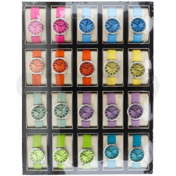 Pelex Unisex Leather Strap Display Box Watches - Assorted (2)