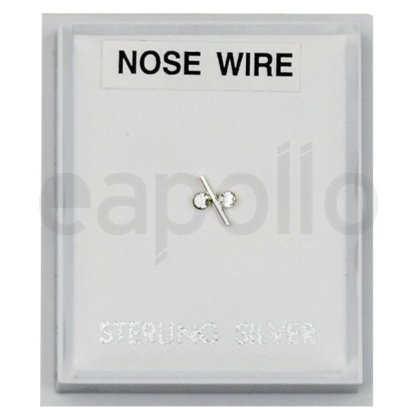 Sterling Silver Percentage Design Nose Wire 