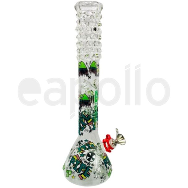 Percolator Glass Waterpipe (15.5 inch)- Assorted
