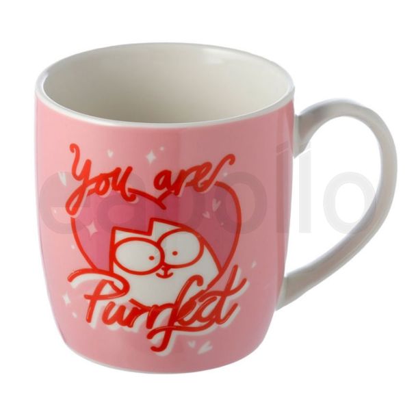 Pink Simon's Cat You are Purrfect Porcelain Mug