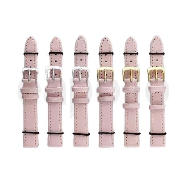 Pink Leather Watch Straps - 14mm