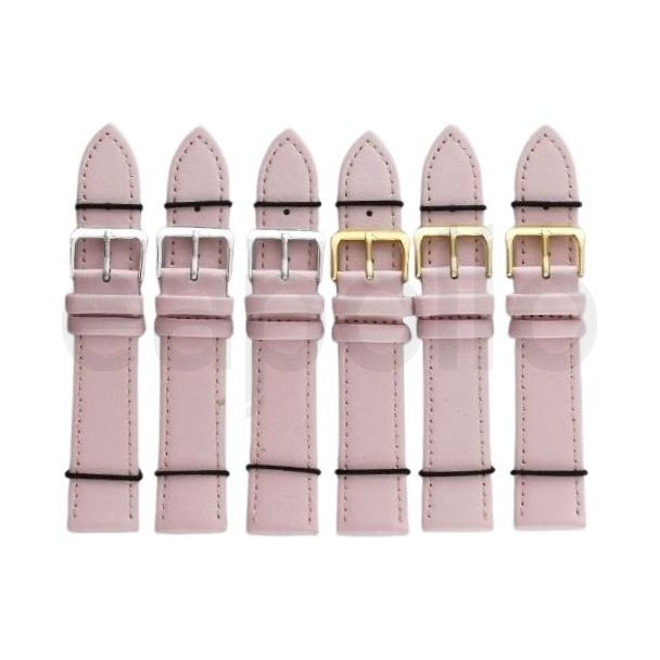 Pink Leather Watch Straps - 20mm