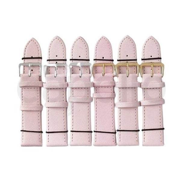 Pink Leather Watch Straps - 22mm
