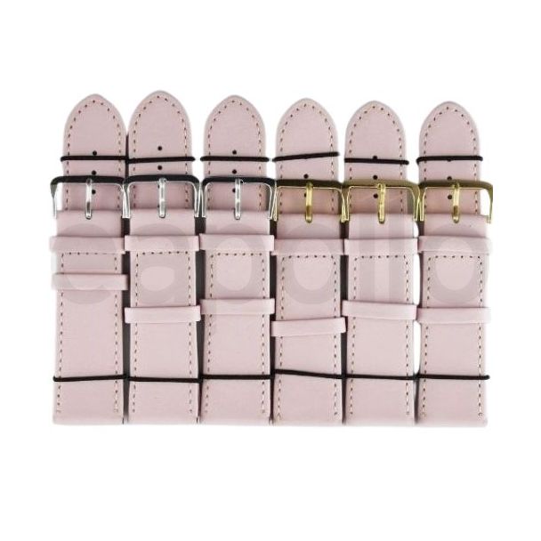 Pink Leather Watch Straps - 24mm
