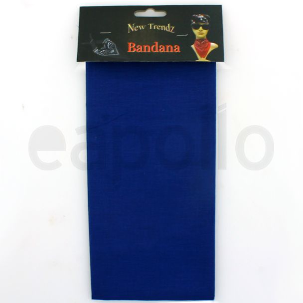 Plain Bandanas On Header - Navy Blue