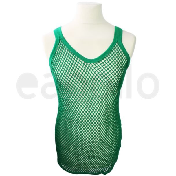Plain String Vest - Green 
